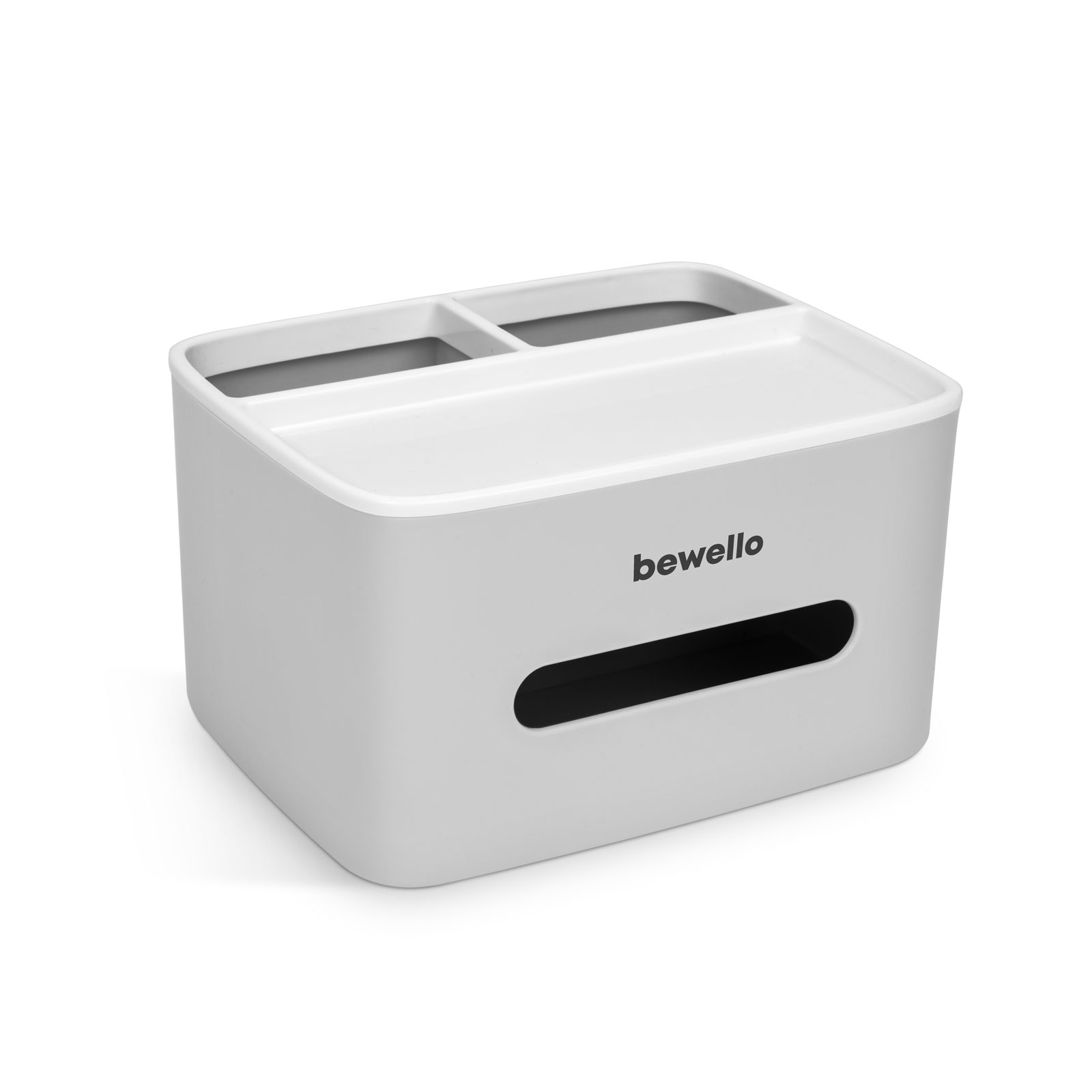 Bewello - Suport-dozator pentru batiste şi şerveţele de hârtie - alb - 205 x 160 x 120 mm thumb