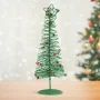 Brăduț metalic - ornament de Crăciun - 28 cm - verde