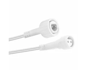 Cablu prelungitor pentru șirurile luminoase LED - IP44 - 5 m - alb