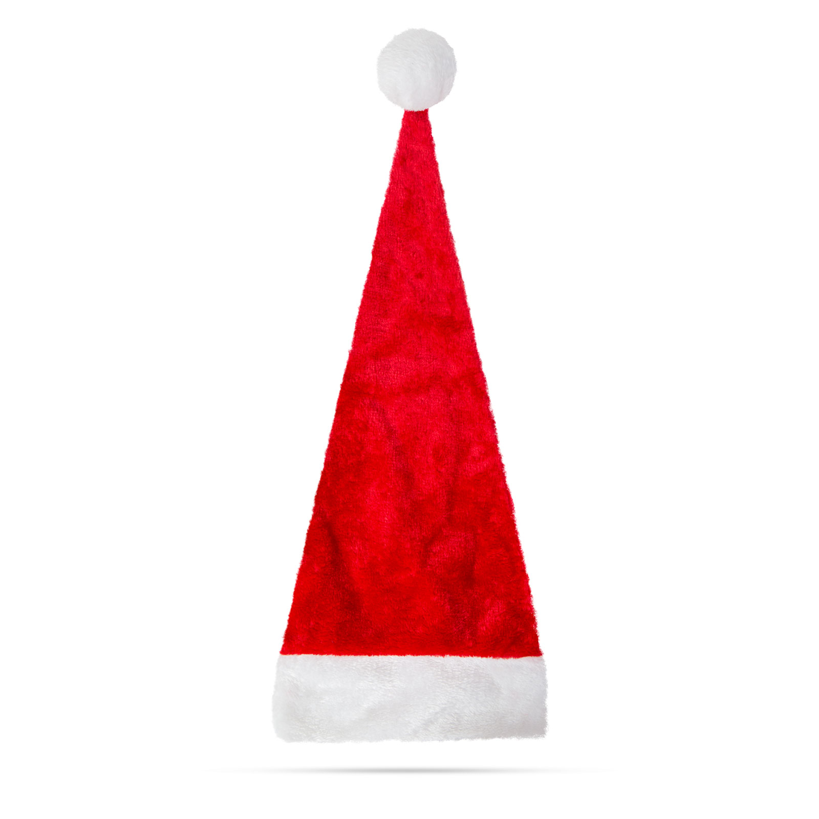 Căciulă de Moș Crăciun - roșu / alb - pluș -  75 x 32 cm thumb