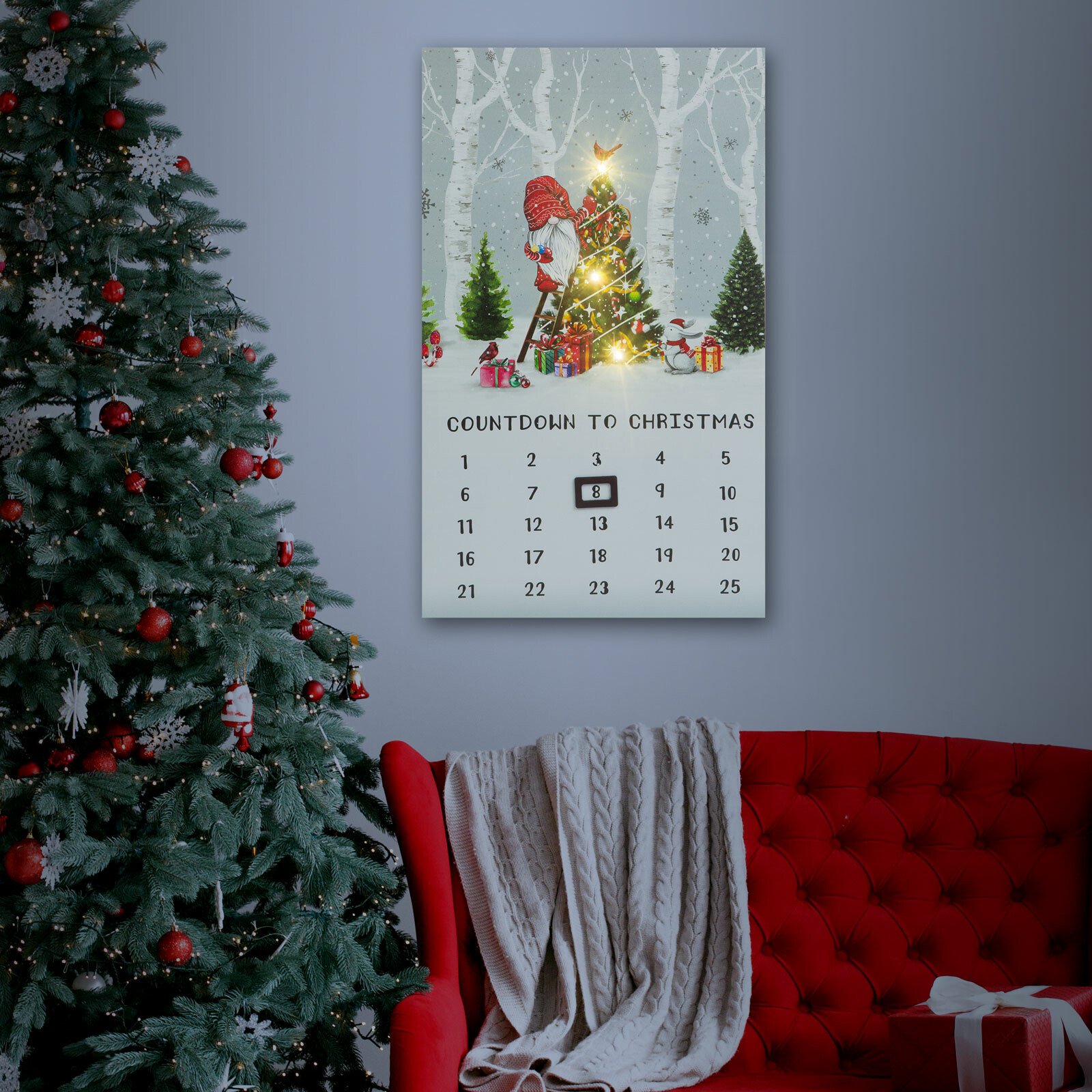 Calendar LED - 2 x AA, 30 x 50 cm thumb