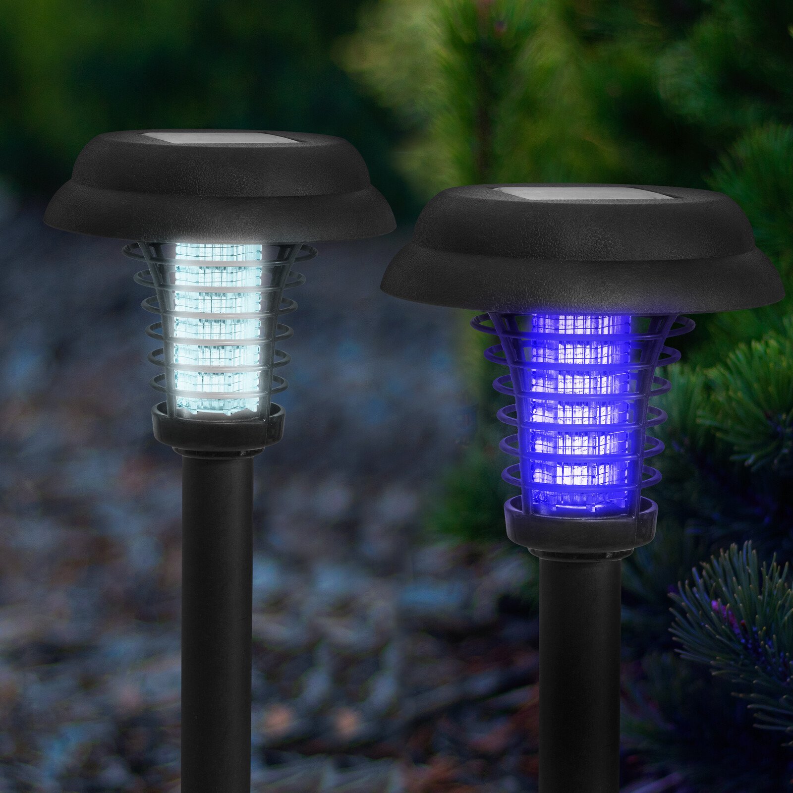 Capcană solară UV pentru insecte + funcție lampă - cu țăruș pentru fixare thumb