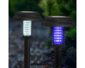 Capcană solară UV pentru insecte + funcție lampă - cu țăruș pentru fixare