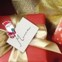 Cleme de Crăciun cu panglică - Moș Crăciun - 22 x 35 mm - 18 buc, 2 m / pachet
