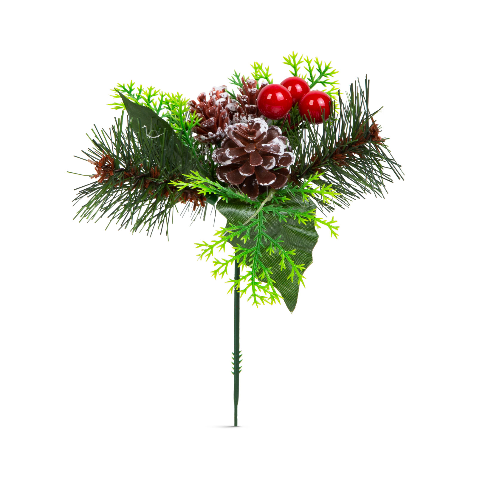Decor de Crăciun - con, și fructe de pădure roșii - 8 x 20 cm thumb