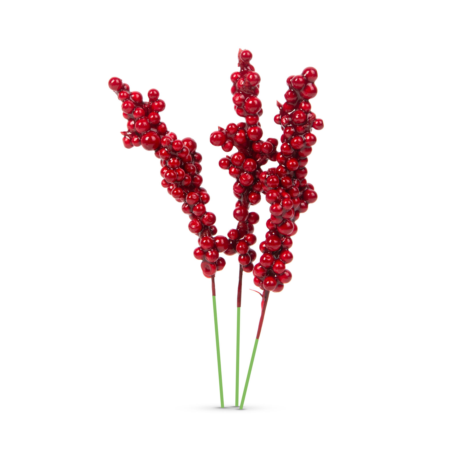 Decor de Craciun - fructe de padure rosii - 8 cm - 6 buc/pachet thumb