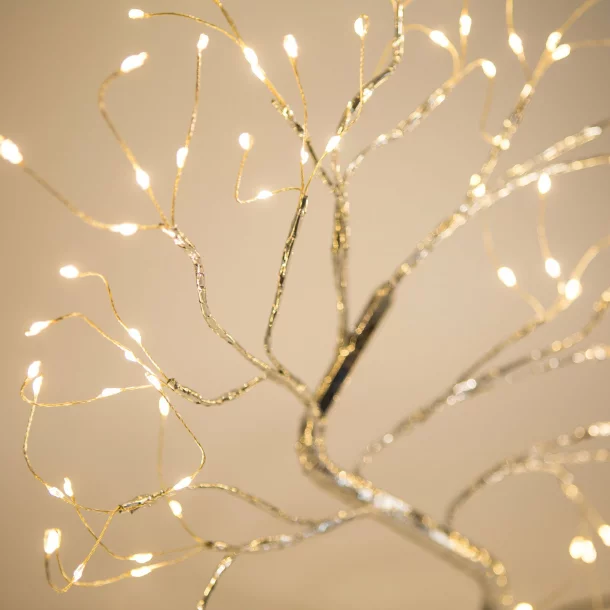 Decor LED pentru copac de masa - alb cald - cu baterie