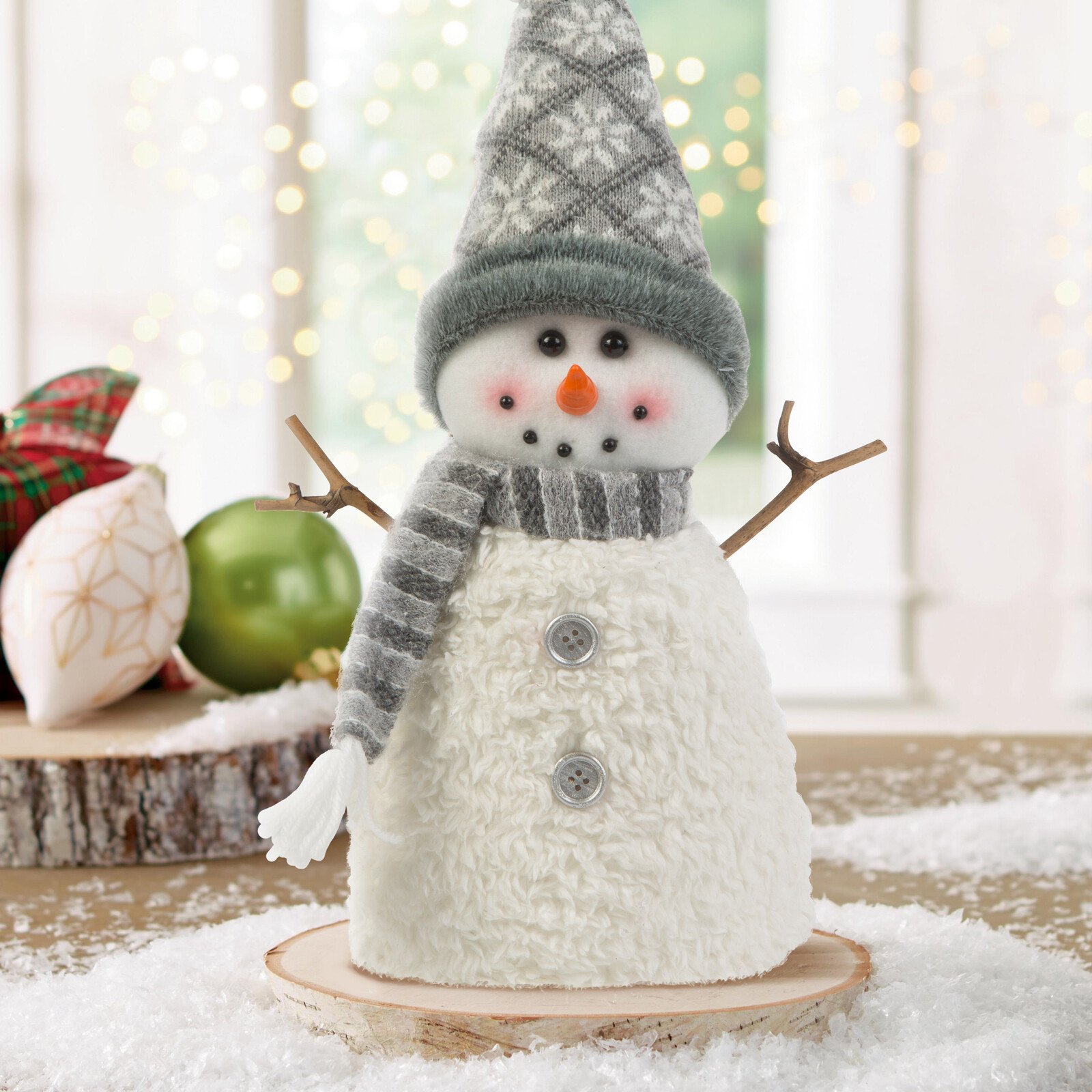 Decor om de zăpadă - cu pălărie - 35 x 22 cm (A) thumb