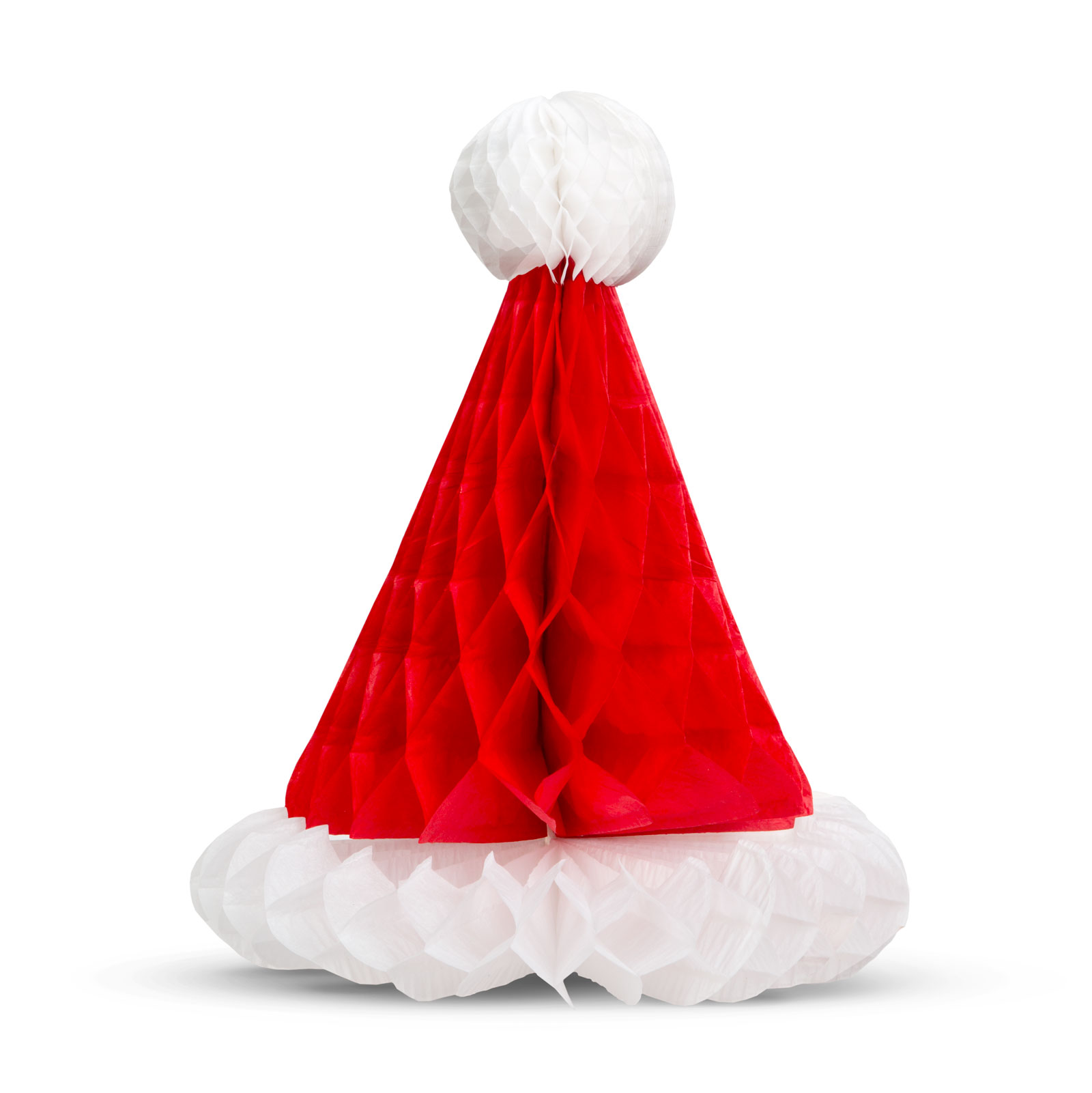 Decorațiune de brad - Căciulă de Moș Crăciun - 3D, hârtie thumb