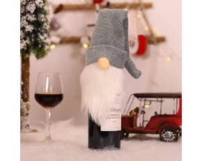 Decorațiune de Crăciun pentru sticle - elf - poliester - 50 x 10 cm (B)