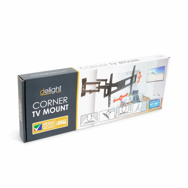 Delight - Consolă - suport de perete pentru TV , cu braţ dublu,  rabatabil, 32” - 70&quot;