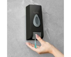 Dozator manual de săpun lichid Vog und Arths - 350 ml, de perete - negru