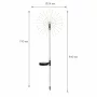 Floare solară - 90 microLEDuri - alb cald - 84 cm
