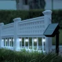 Garden of Eden - Gard solar cu LED, 58 x 36 x 3,5 cm, alb rece - 4 buc. /set
