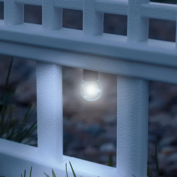 Garden of Eden - Gard solar cu LED, 58 x 36 x 3,5 cm, alb rece - 4 buc. /set