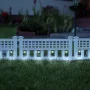 Garden of Eden - Gard solar cu LED, 58 x 36 x 3,5 cm, alb rece - 4 buc. /set