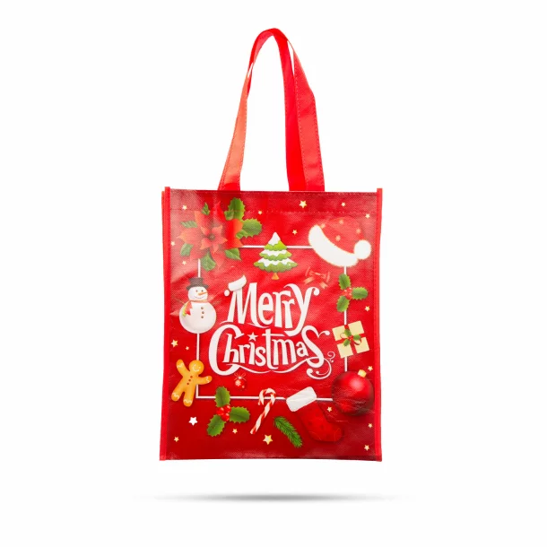 Geanta de cumparaturi de Craciun - &quot;Merry Christmas&quot; - 27 x 33 x 12 cm