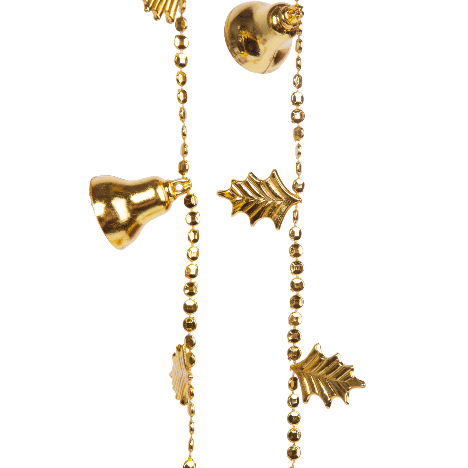 Ghirlandă de Crăciun cu clopotei - auriu strălucitor - 260 cm thumb