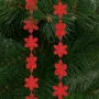Ghirlandă de Crăciun - Fulgi de nea - 2.7 m - roșie