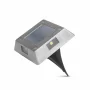 Lampă solară LED cu plug-in / perete - pătrată, metal - alb rece - 10 x 10 x 2,5 (+11) cm