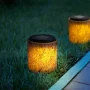 Lampă solară LED - model trunchi de copac - alb cald - 10 x 11 cm