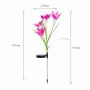 Lampă solară model floare - LED RGB - 75 cm - 2 buc. /pachet