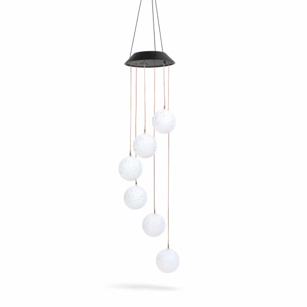 Lampă solară suspendată - sfere de cristal - cu LED RGB - 78 x 12,5 cm