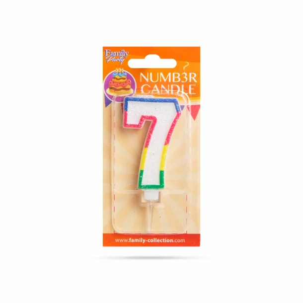 Lumânare pentru tort în forma cifrei 7