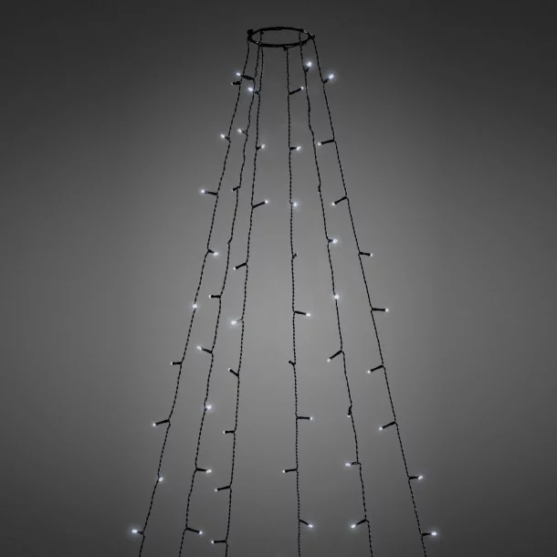 Lumini brad LED - 1.9 m - 120 LEDuri, alb rece - IP44