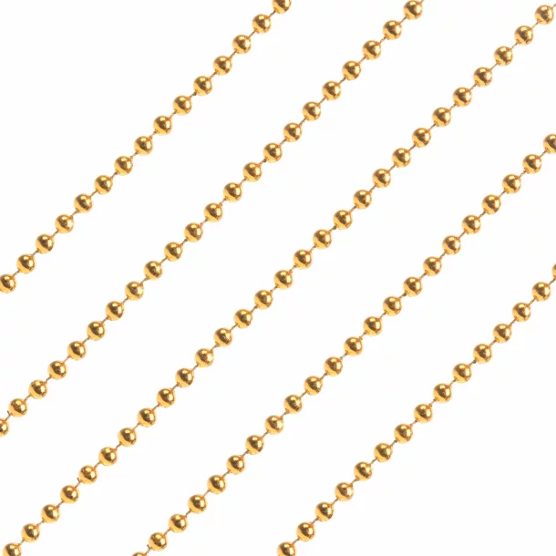 Mărgele decorative pentru brad - aurii - 3,6 m