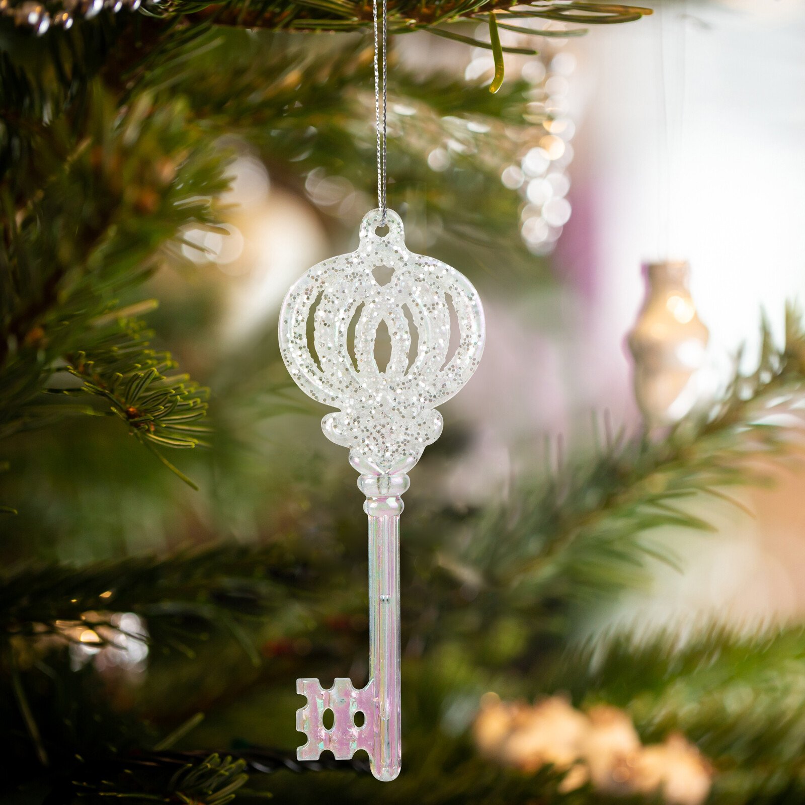 Ornament de Crăciun - cheie acrilică - 165 x 60 x 10 mm thumb