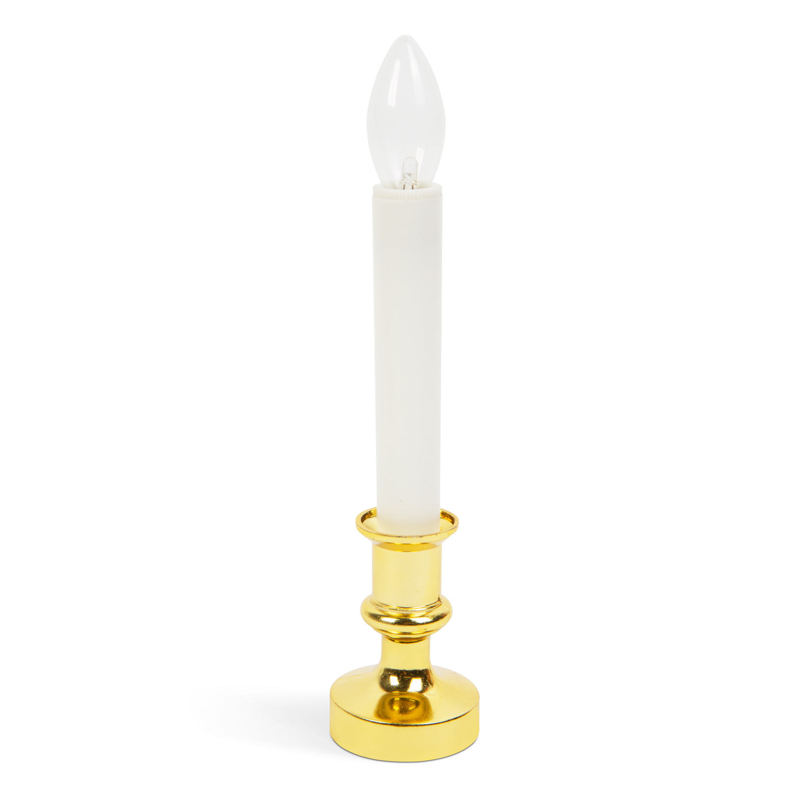 Ornament de Crăciun - lumânare LED - alb / auriu - 22 cm thumb