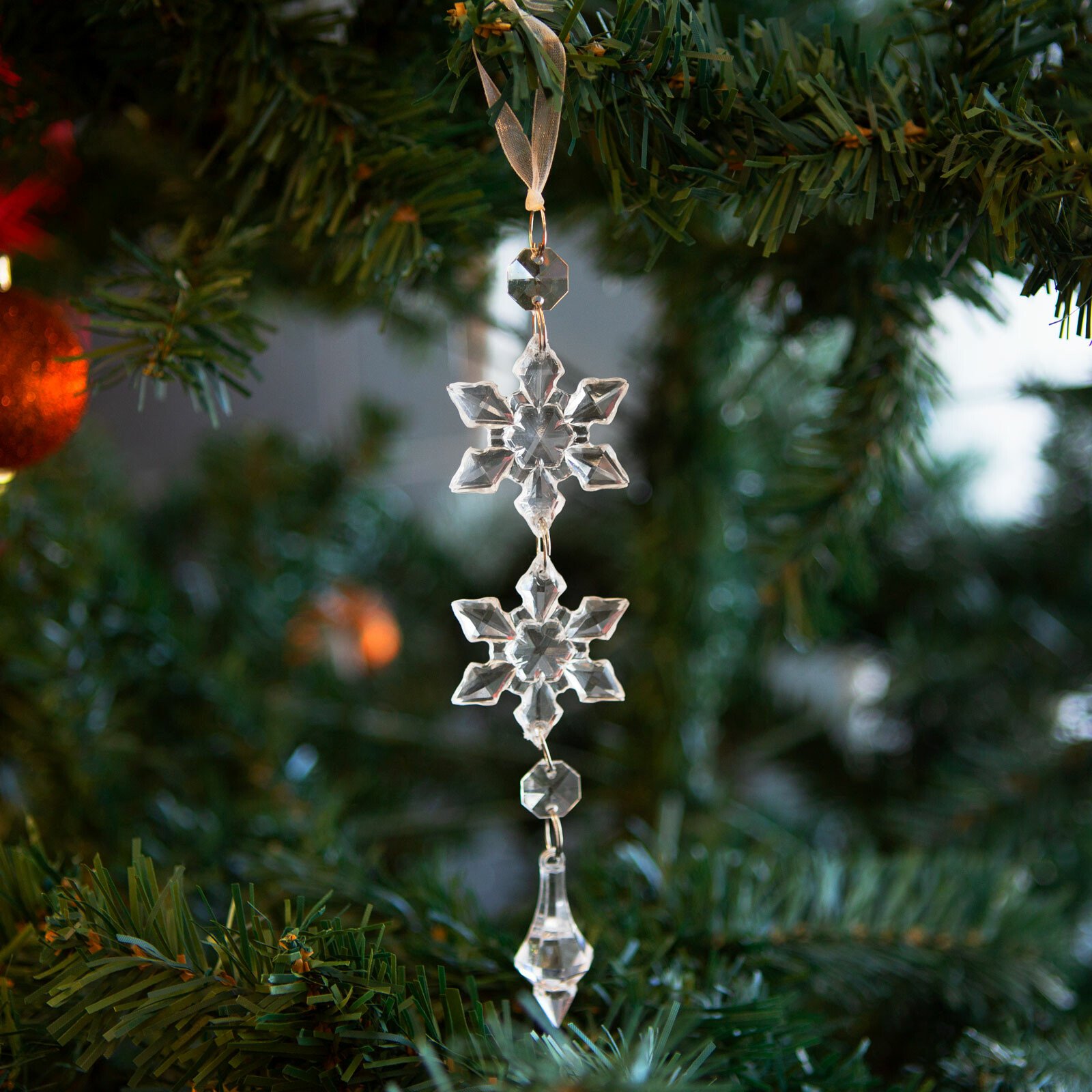 Ornament pentru bradul de Crăciun - fulg de nea - 2 forme thumb