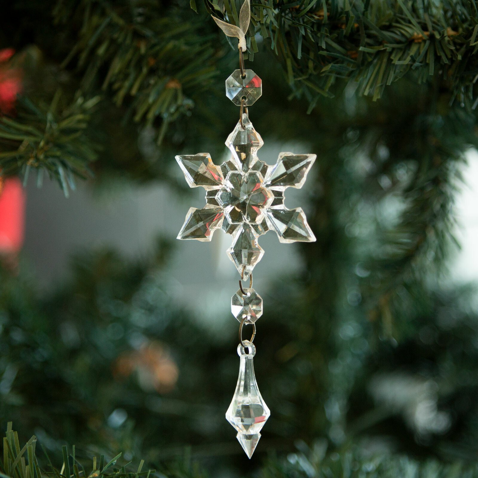Ornament pentru bradul de Crăciun - fulg de nea - 2 forme thumb