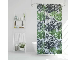Perdea de duș - model frunze de palmier - 180 x 180 cm