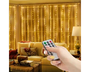 Perdea luminoasă - 300 micro LEDuri - alb rece - 3 x 3 m - 230V - cu telecomandă