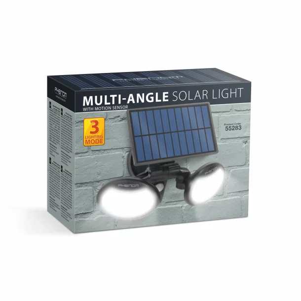 Reflector solar cu senzor de mișcare și cap rotativ - 2 LED-uri COB