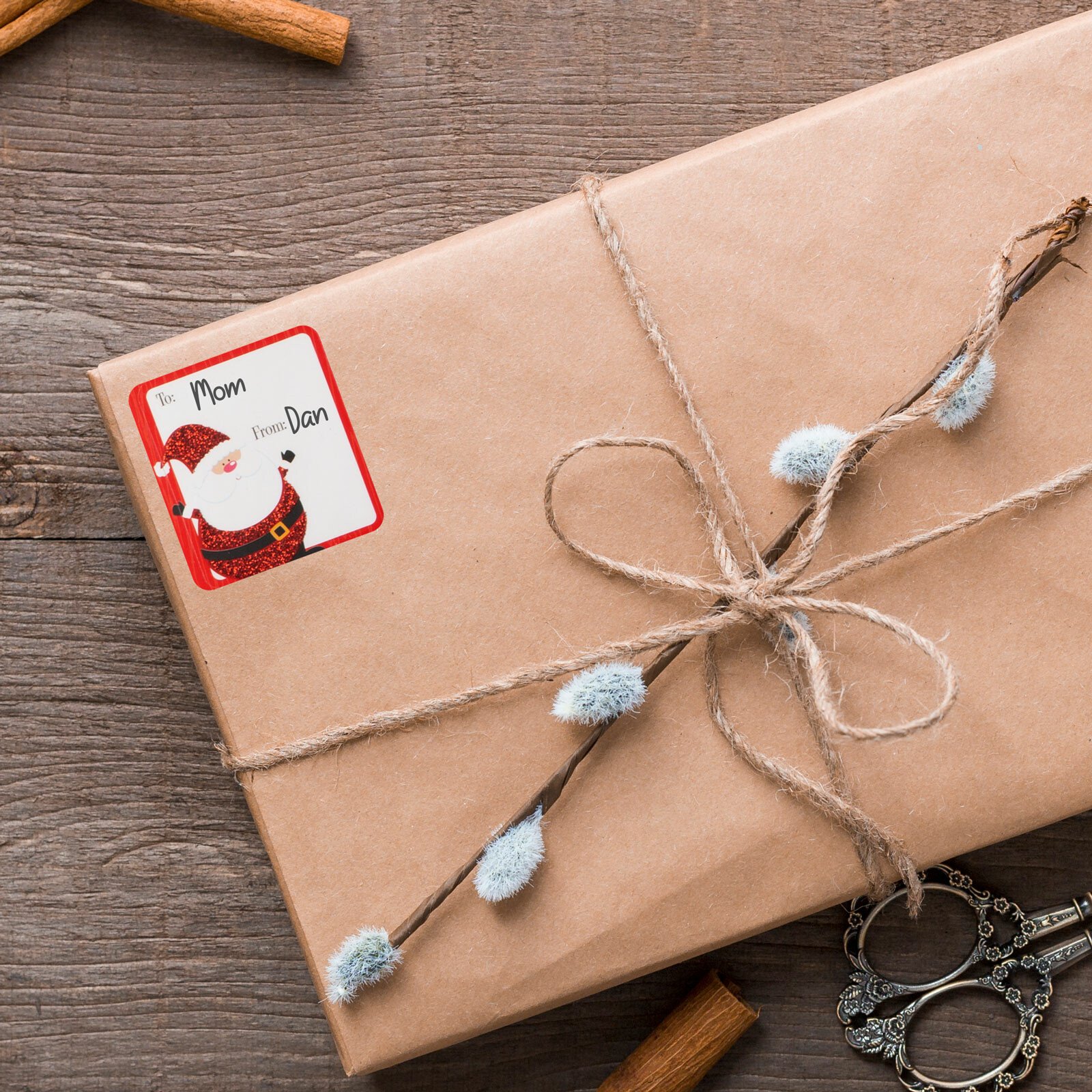 Set autocolante cadou de Crăciun - 15,2 x 21,6 cm - 40 buc / pachet thumb
