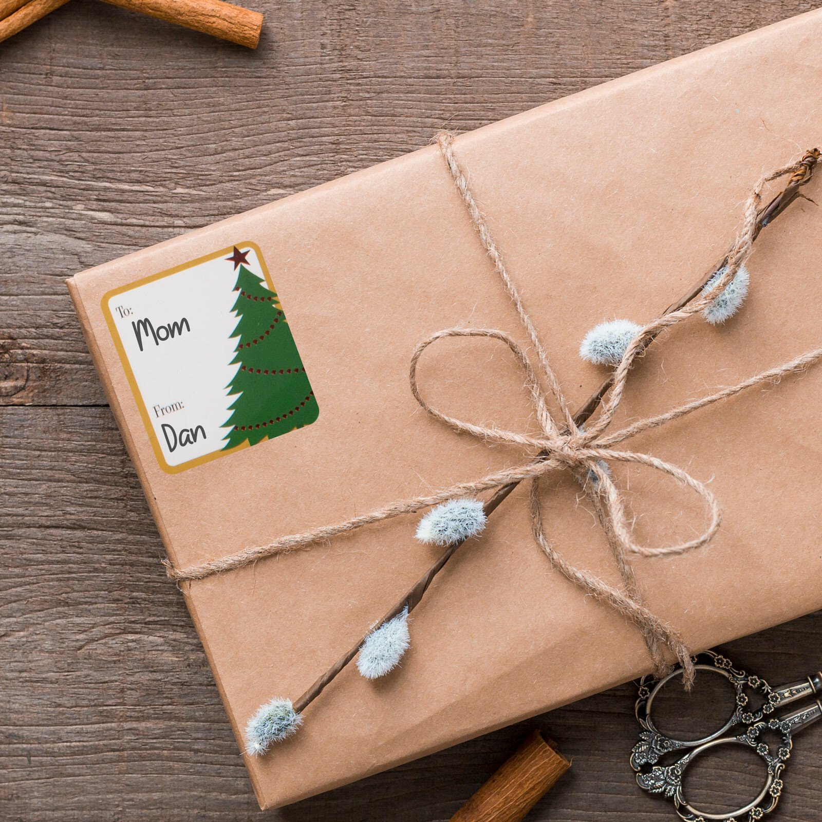 Set autocolante cadou de Crăciun - 15,2 x 21,6 cm - 40 buc / pachet thumb