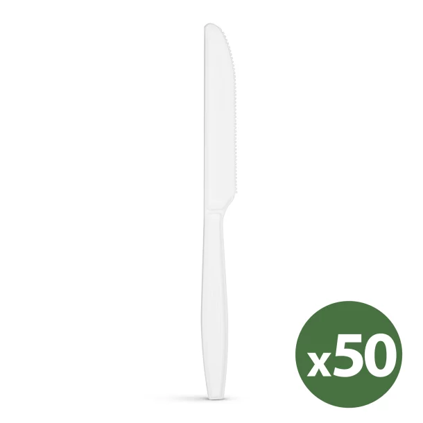 Set cuțite biodegradabile, reutilizabile - 50 piese / pachet