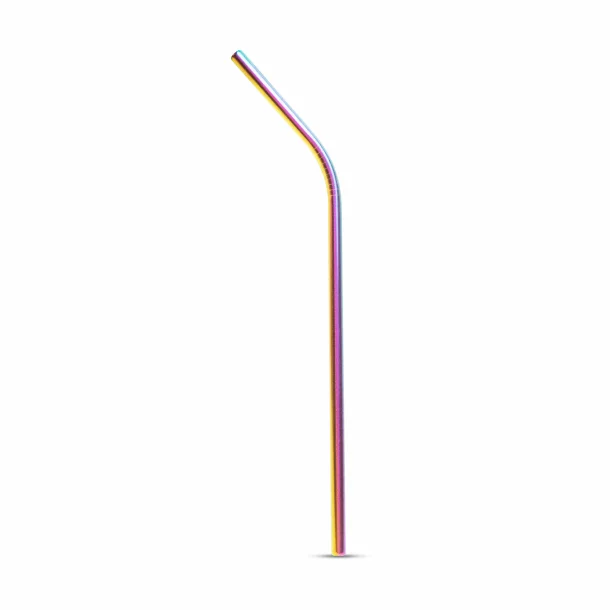 Set paie pentru băuturi - inox - titan curcubeu - 215 x 6 mm - 5 bucăți
