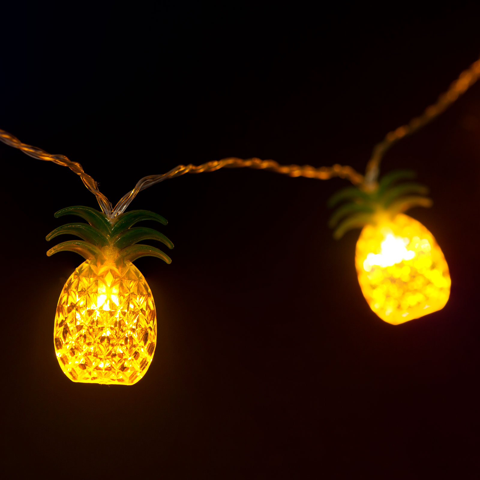Sir de lumini LED - ananas - 1,65 m - 10 LED-uri - alb cald - 2 x AA thumb
