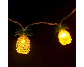 Sir de lumini LED - ananas - 1,65 m - 10 LED-uri - alb cald - 2 x AA