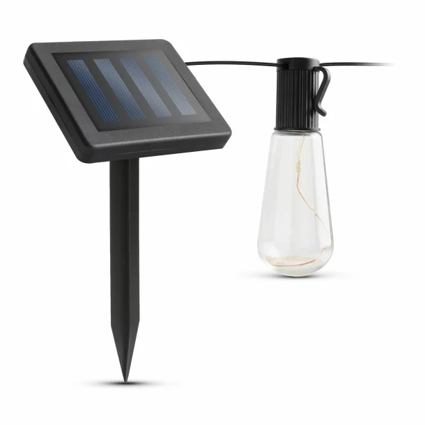 Șir lumini solare cu LED - model bec - 30 LED-uri - 180 cm