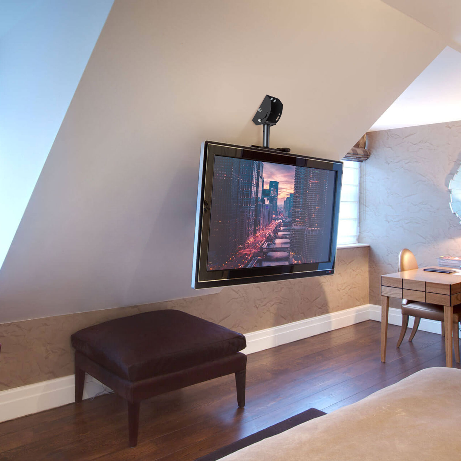 Suport - consolă TV cu fixare pe tavan 360° - 32” - 55" - Delight thumb