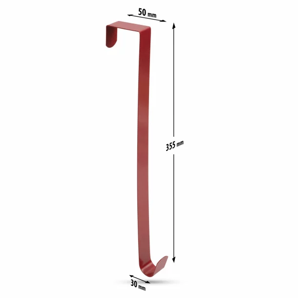 Suport coroniță pentru ușă - metalic - roșu