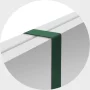 Suport coroniță pentru ușă - metalic - verde