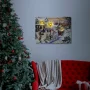 Tablou de Crăciun - LED - cu agățătoare, 2 baterii AA - 40 x 30 cm