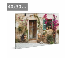 Tablou decorativ cu LED - „Street View” - 2 x AA, 40 x 30 cm
