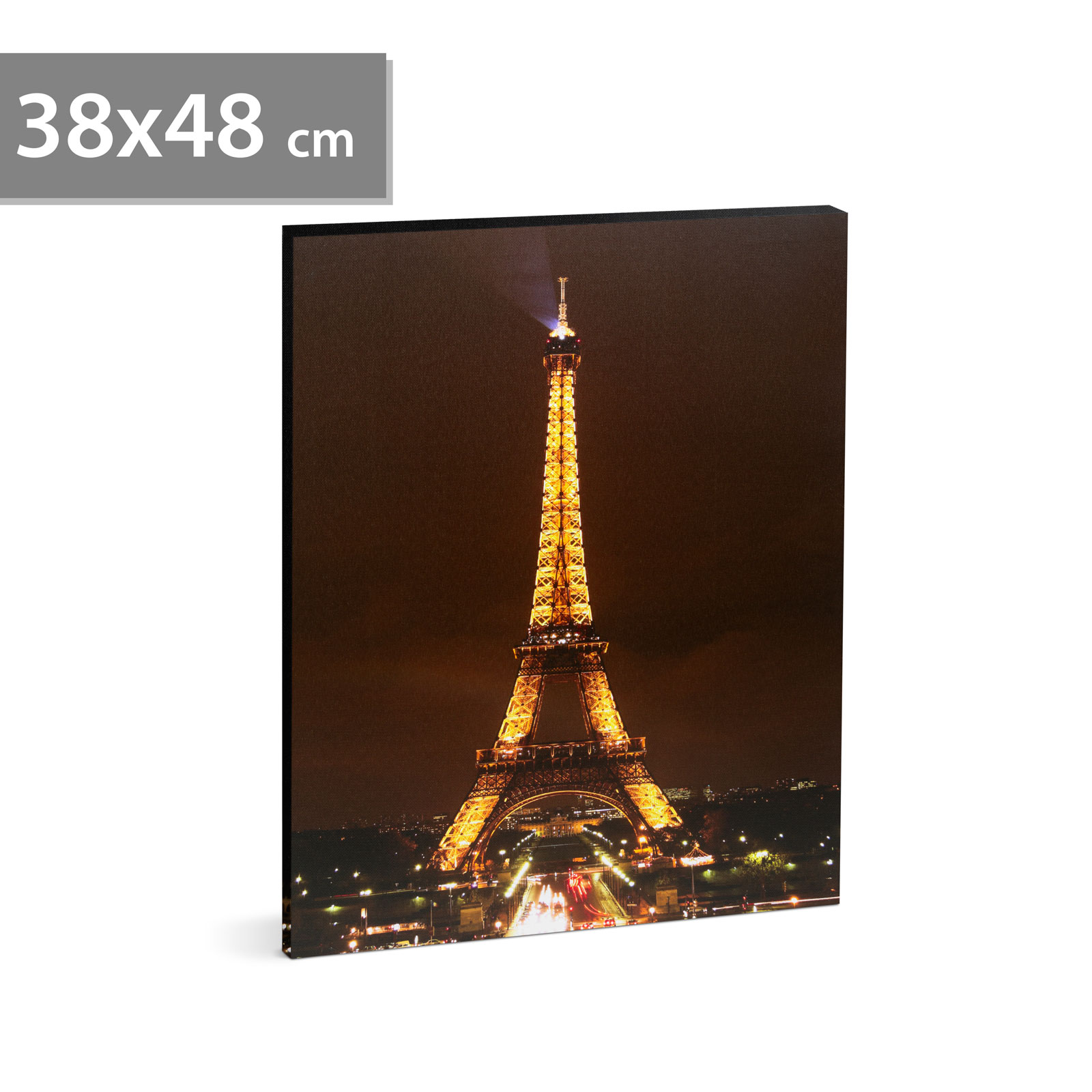 Tablou decorativ cu LED - „Turnul Eiffel” - 2 x AA, 38 x 48 cm thumb